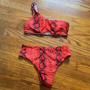 SHEIN size M high waisted one shoulder bikini
